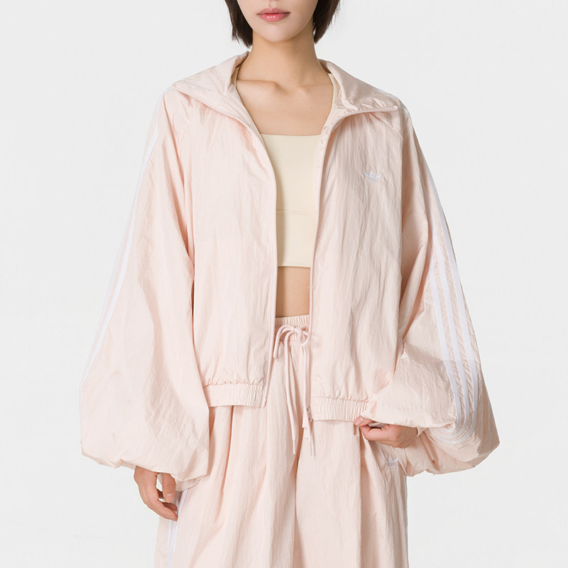 阿迪达斯(adidas)三叶草女装新款美式复古梭织夹克宽松休闲运动外套KD2894 ZP高清大图