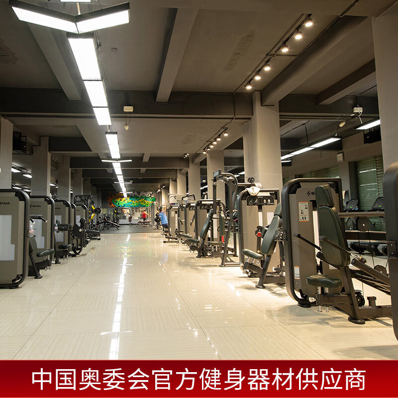 舒华挂片式大腿深蹲训练器SH-G6874-T18(配套杠铃片)高清大图