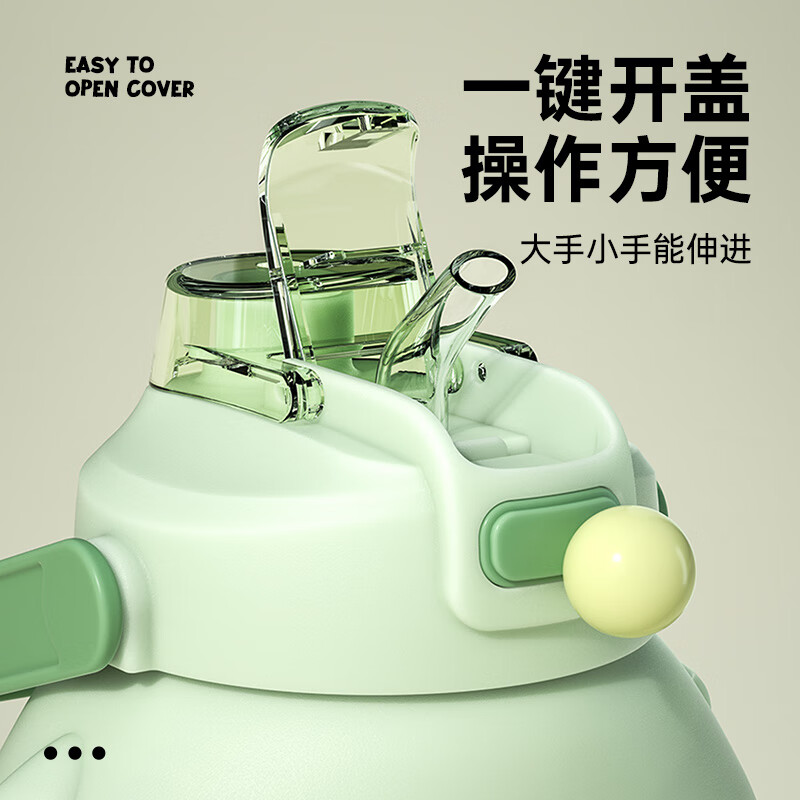炊大皇 双饮口大容量户外扁壶1.2L BH12A1-4海棠紫/雪山白/原野绿/元气粉高清大图