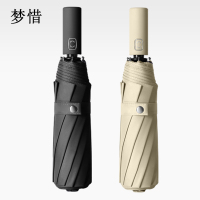 梦惜 全自动钢骨玻纤 加厚黑胶布 晴雨两用伞 YF-Z2021016/把