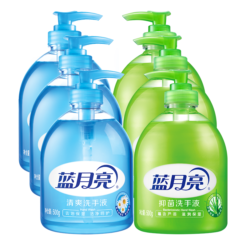 蓝月亮洗手液套装:芦荟500g*3+野菊花500g*3