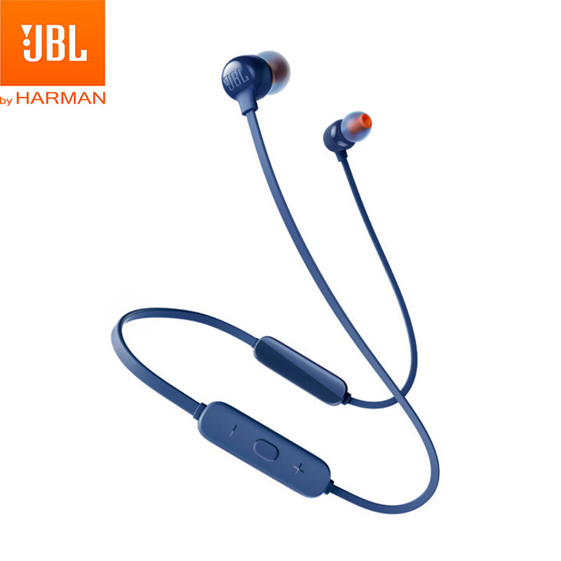 JBL T115BT蓝牙耳机无线半入耳式运动耳机耳麦通用手机音乐耳塞低音 蓝色