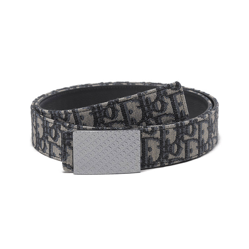 迪奥 dior 男士织物/皮革不可裁剪双面皮带腰带4424ruyse