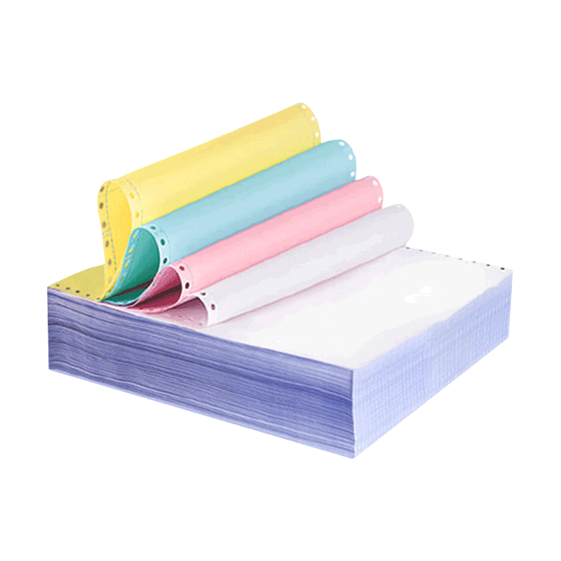 章楷 电脑打印纸241四联三等分 彩色 800页/箱高清大图