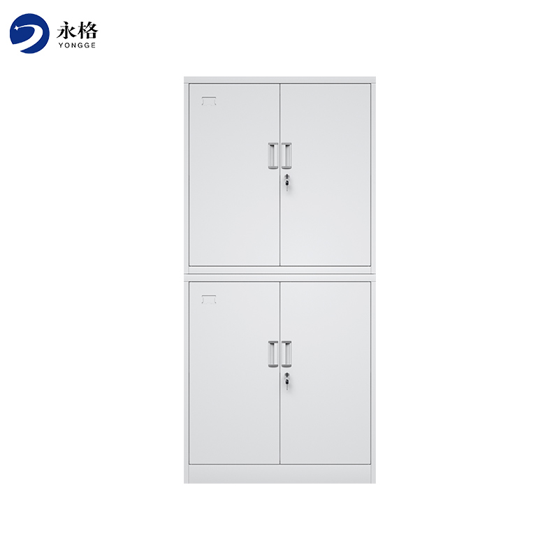 永格钢制通双节文件柜带锁资料柜财务凭证柜档案柜收纳储物柜铁皮柜子