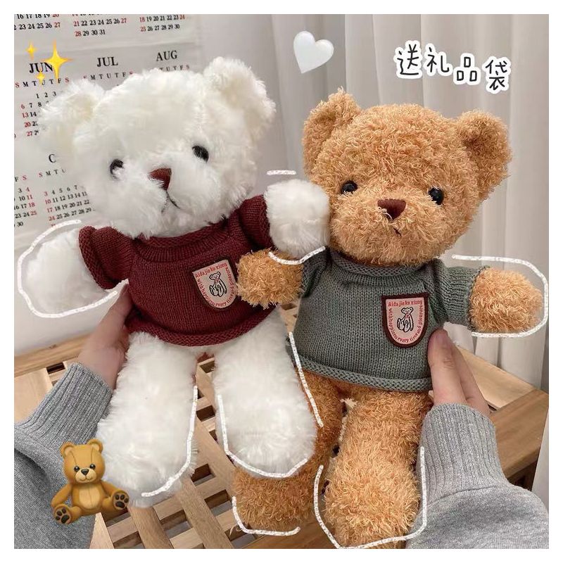 ins网红毛绒小熊玩偶公仔可爱超萌卷毛泰迪熊女朋友生日礼物