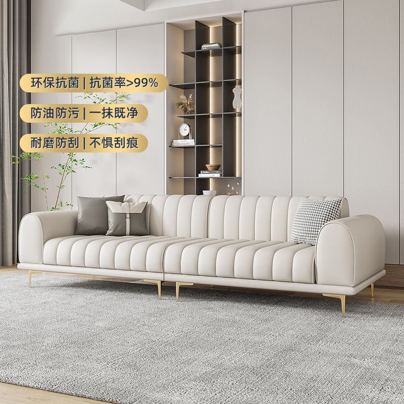 冬熊2021年新款北欧科技布沙发客厅现代简约轻奢三人乳胶布艺沙发KF-32