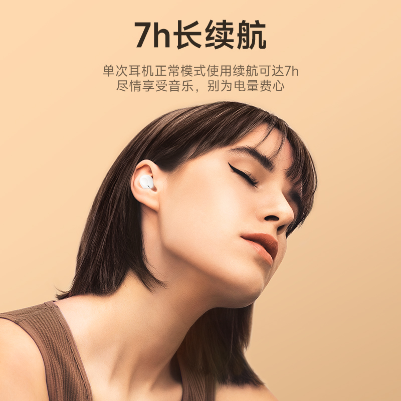 浩酷(HOCO) EQ3 灵动真无线蓝牙耳机 白色高清大图