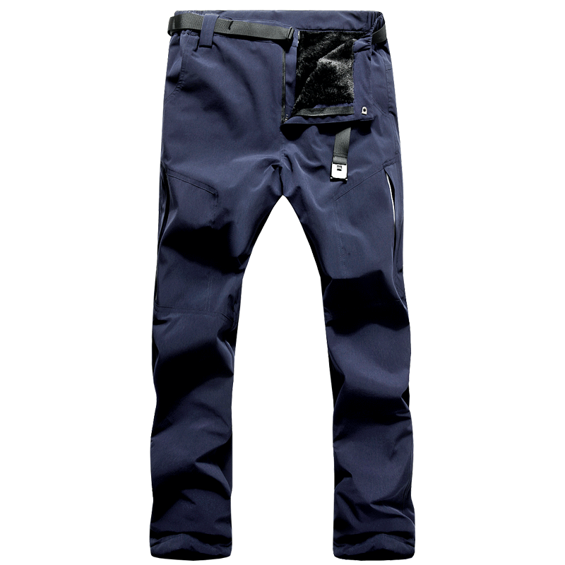 伊夫狼爪yifulangzhua冬季加绒加厚保暖情侣户外冲锋裤男超柔内胆双层