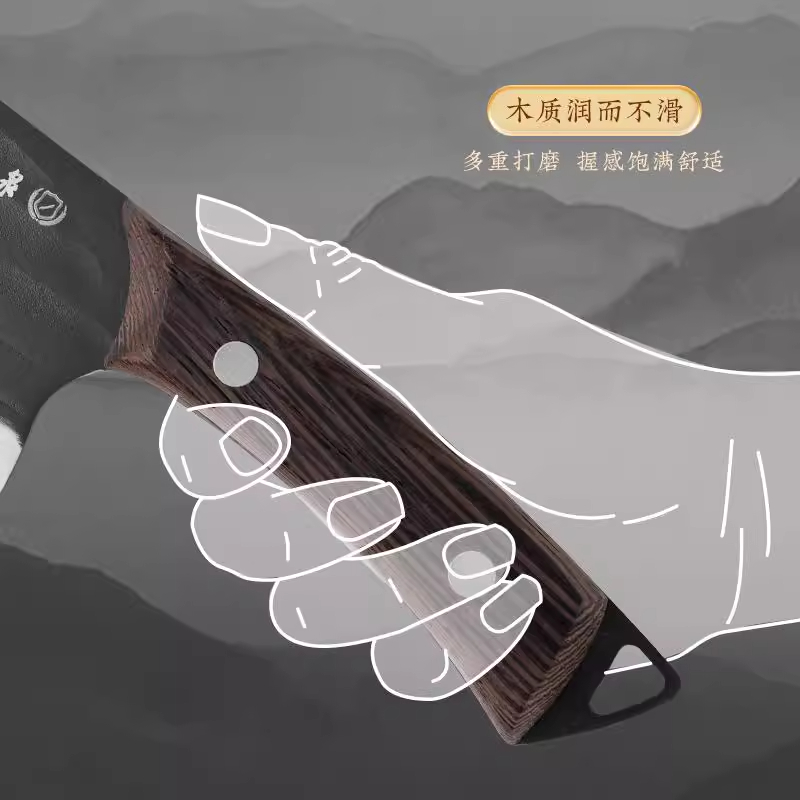 张小泉菜刀专用锻打切片刀家用多功能锋利刀具厨房小菜刀正品8138高清大图