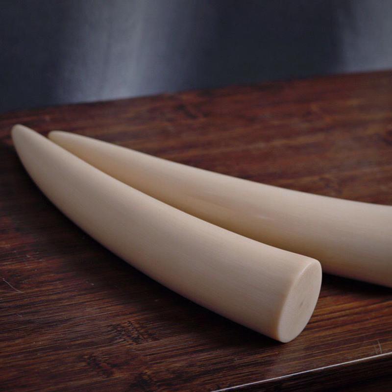 保真天然猛犸象牙摆件乳牙尖素牙雕刻摆件办公室文玩牙雕饰品 直播间