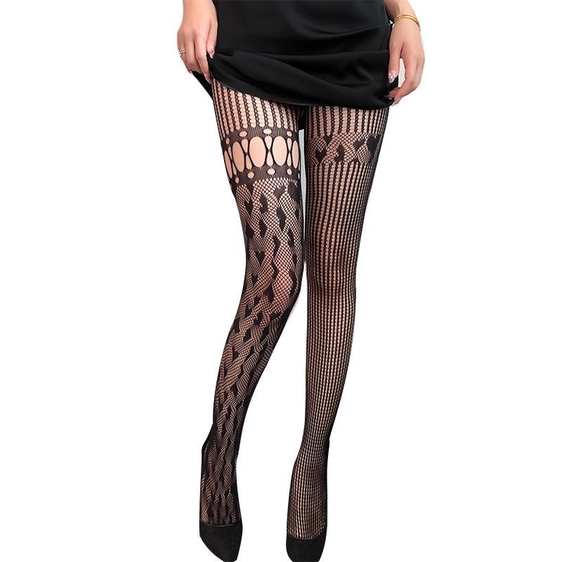 长夜漫漫情趣丝袜性感渔网连裤袜打底裤拼接镂空网袜丝袜诱惑3208高清大图