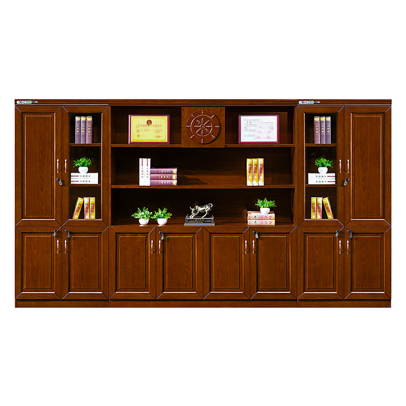 臻远 ZY051433 木质文件柜展示柜油漆贴木皮资料柜书柜 组合柜高清大图