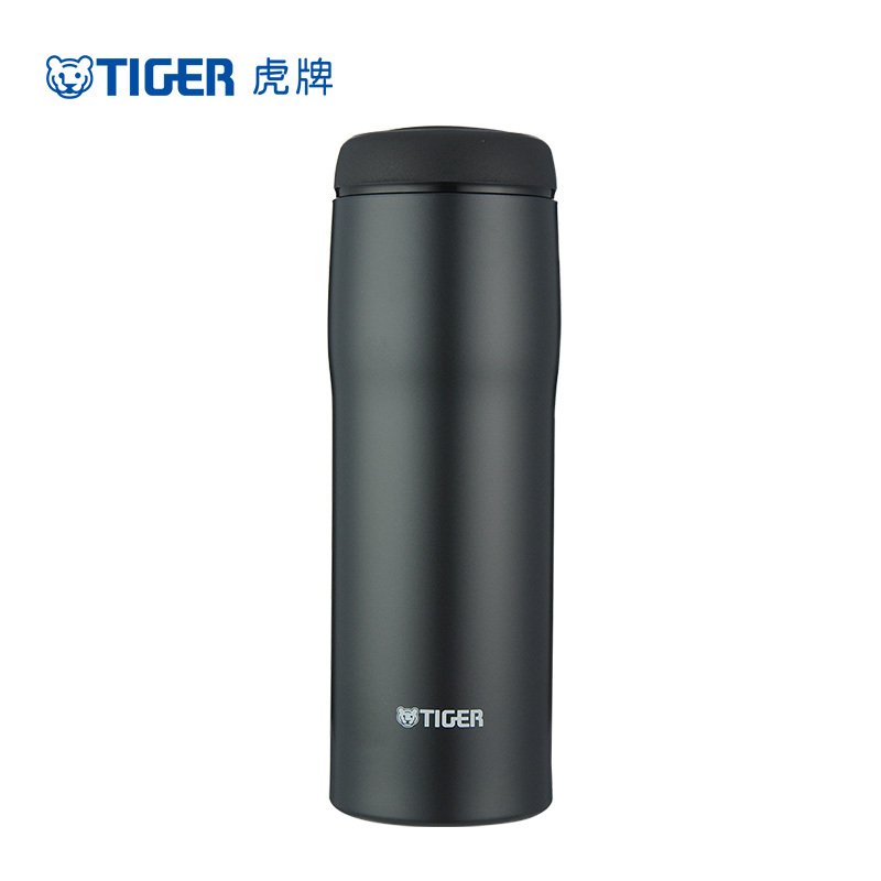 虎牌 (tiger)保温杯MJA-A048-KC 480ml 银黑色日本原装进口不锈钢男女水杯 便携式商务杯子 商务水杯