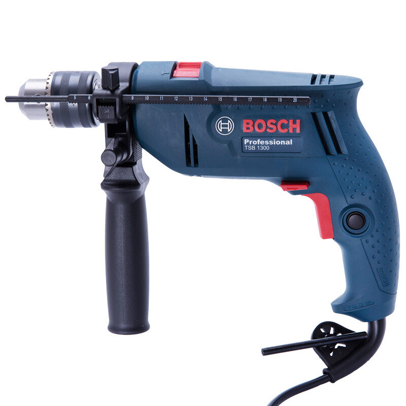 [苏宁自营] 博世(BOSCH) 电钻TSB1300 冲击钻手枪钻调速电动螺丝刀电动工具工具箱套装 家用diy高清大图