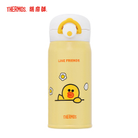 膳魔师(Thermos)保温杯便携不锈钢女式水杯可爱杯子JNR-353 黄色LF(SALLY)