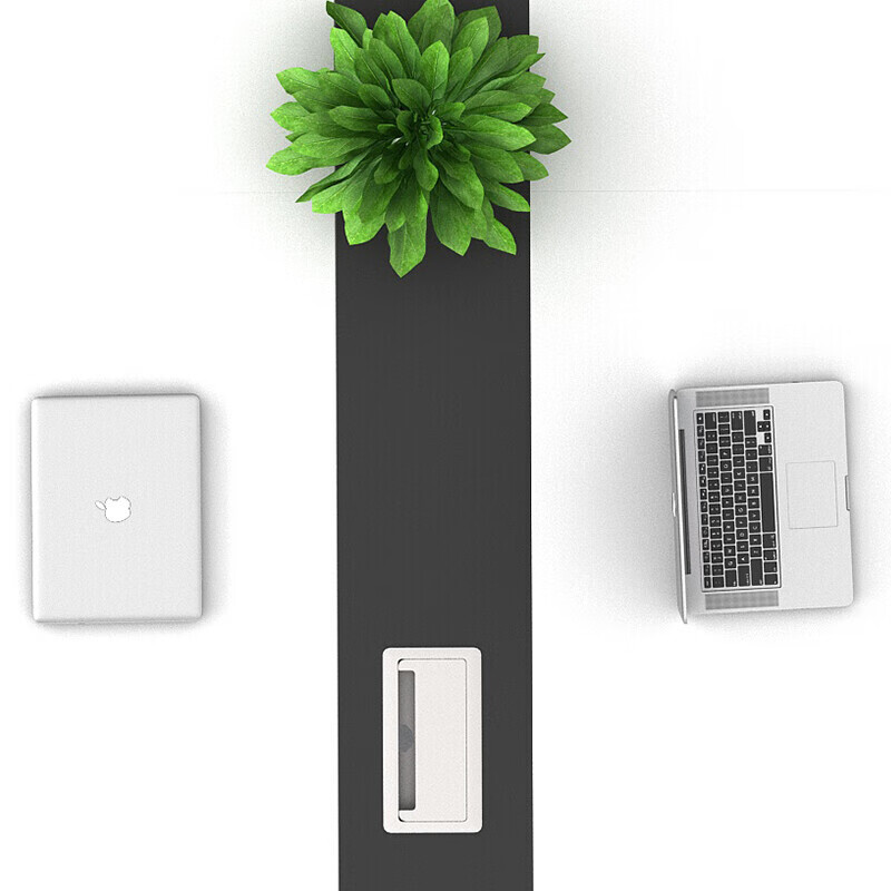 域赢会议桌员工长条培训桌板式办公桌现代简约洽谈钢架桌2.6米高清大图