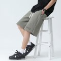 夏季运动短裤男vibe欧美式街头宽松百搭阔腿裤直筒五分裤 XL 绿色