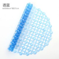 卡通透明浴室防滑垫淋浴踩垫垫塑料按摩脚垫厕所地垫洗澡垫子三维工匠 透蓝37cm*68cm