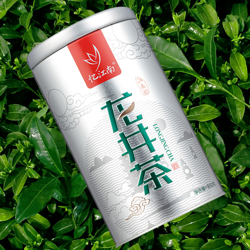 忆江南龙井200g明前新茶龙井绿茶豆香银罐龙井茶高清大图