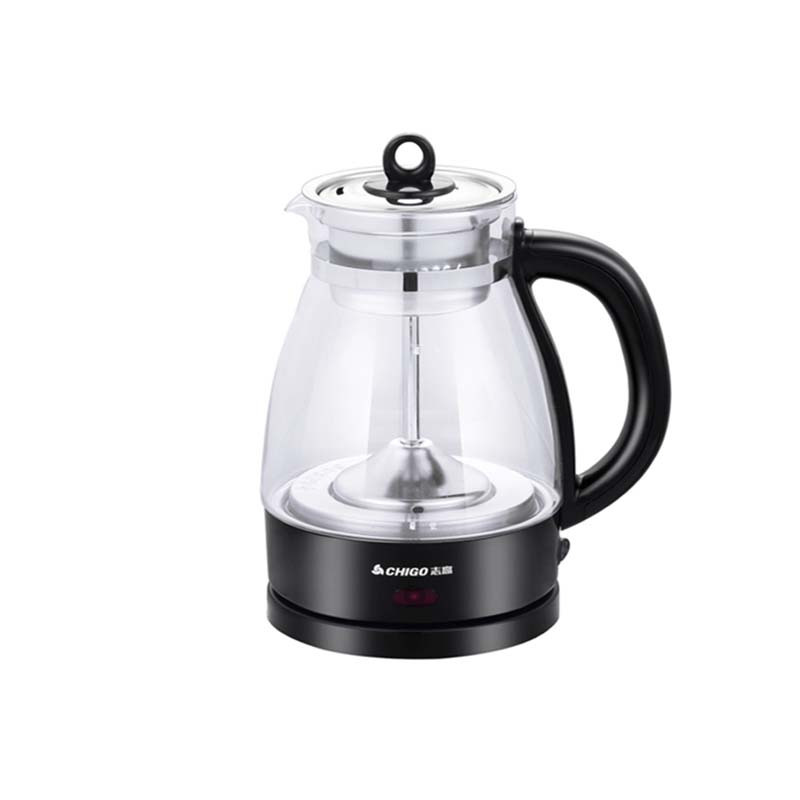 志高 ZY-106F 1.0L茶壶煮茶器 高硼硅玻璃电煮茶壶 黑色 单个装