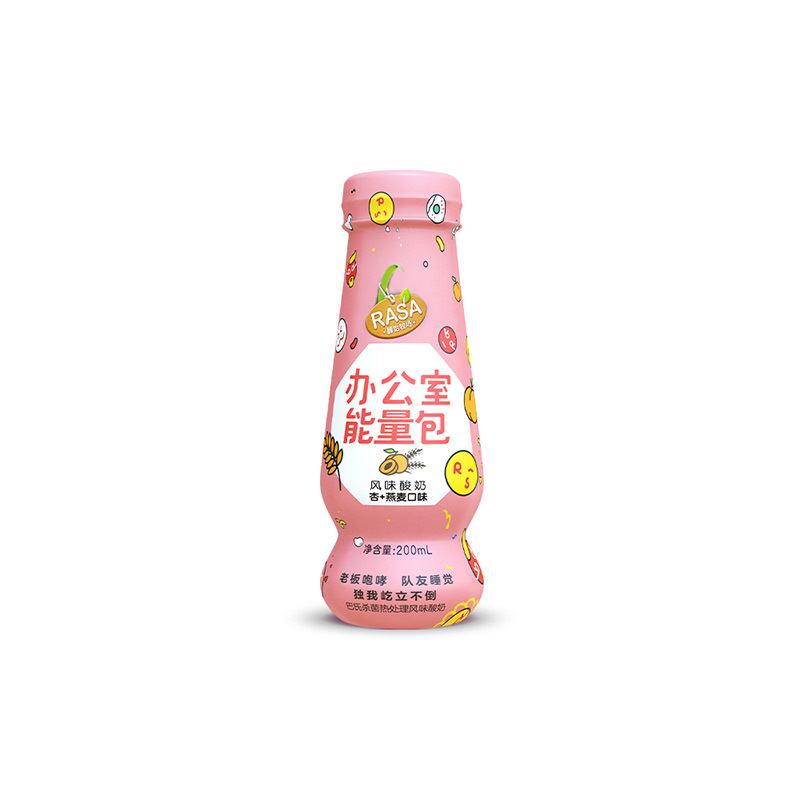 Rasa杏+燕麦口味益生菌酸酸乳发酵乳200ml*6常温酸奶6瓶装