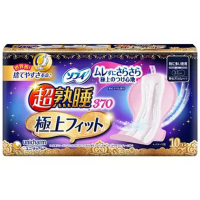 unicharm 尤妮佳 极上超熟睡夜用 护翼 卫生巾 370mm*10片/包 超薄 苏菲