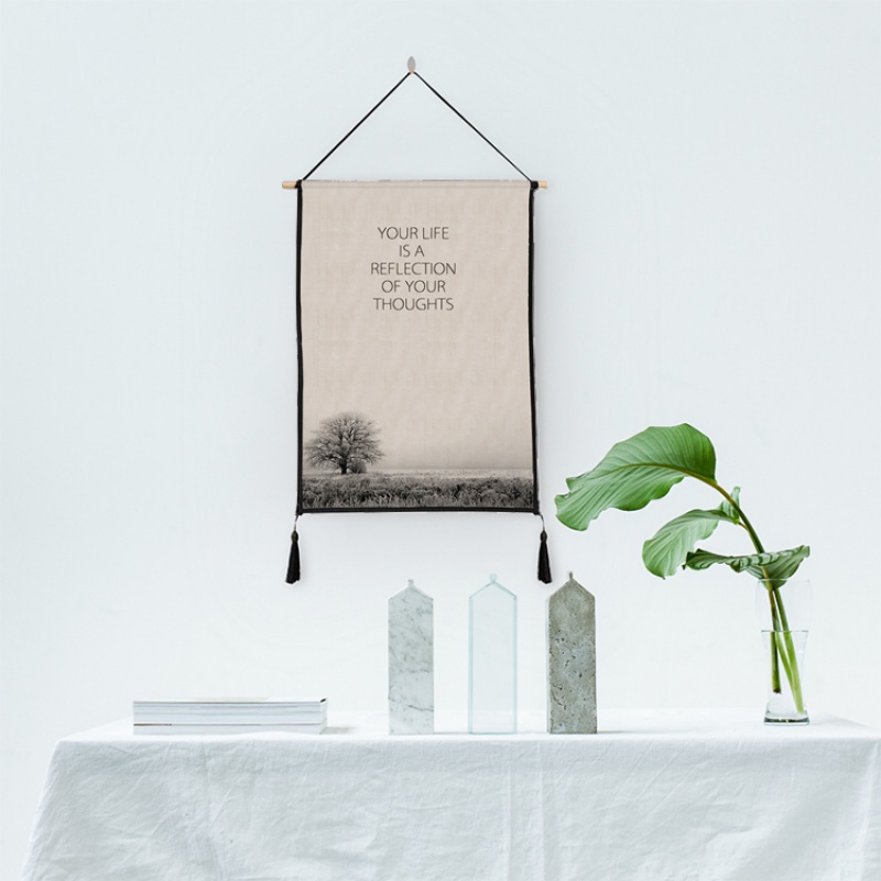 美帮汇北欧自然风景系列挂画挂毯壁挂 客厅走廊房间装饰挂画高清大图