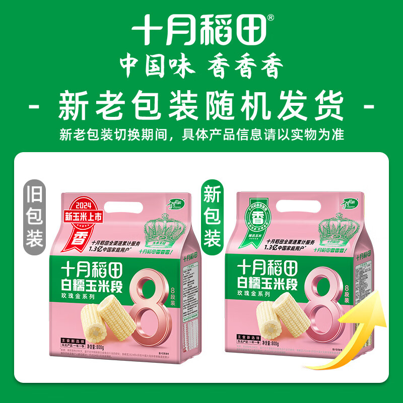 十月稻田白糯玉米段8段皮薄肉嫩东北东北黏苞米 早餐粗粮 真空包装高清大图