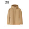 九牧王(JOEONE)鹅绒羽绒服男士冬季御寒保暖防风防水商务户外外套 修身版+卡其+JK5D57237