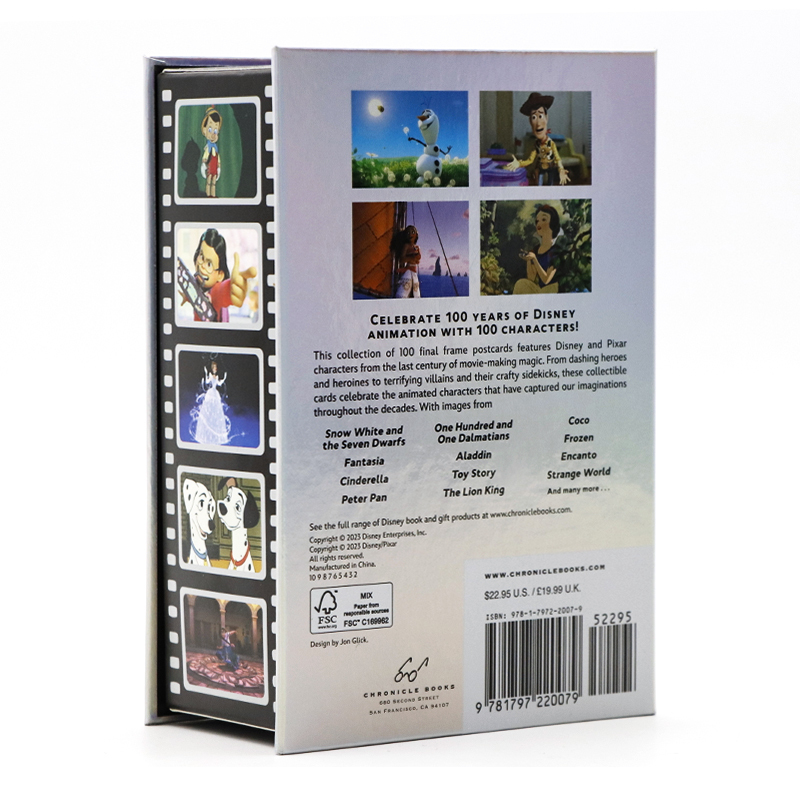[正版]迪士尼纪念明信片套盒(100张)英文原版The Disney Animation Postcard