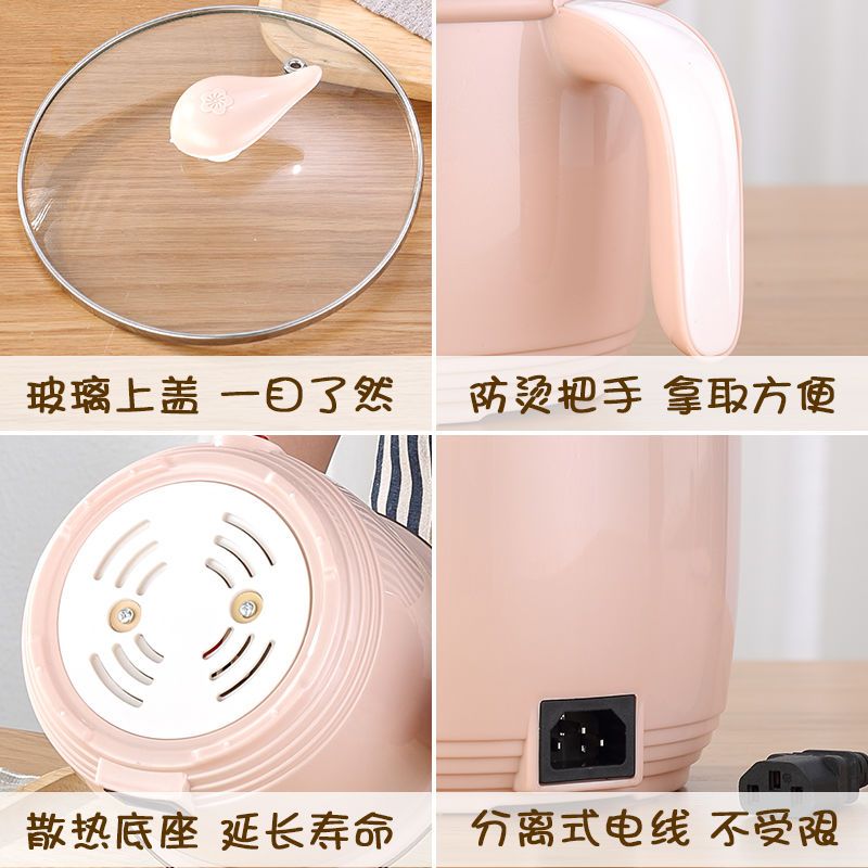 电饭锅多功能电饭煲电热锅电火锅学生寝室宿舍锅电煮锅不粘小电锅|卡其(加厚) 加厚不粘锅+蒸笼+刀具(炒煎煮)送礼