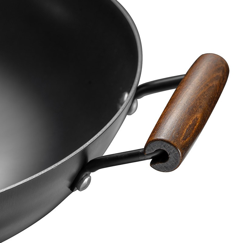 爱仕达asd炒锅无涂层铸铁平底炒锅锈不了炒菜锅cf32b7wg