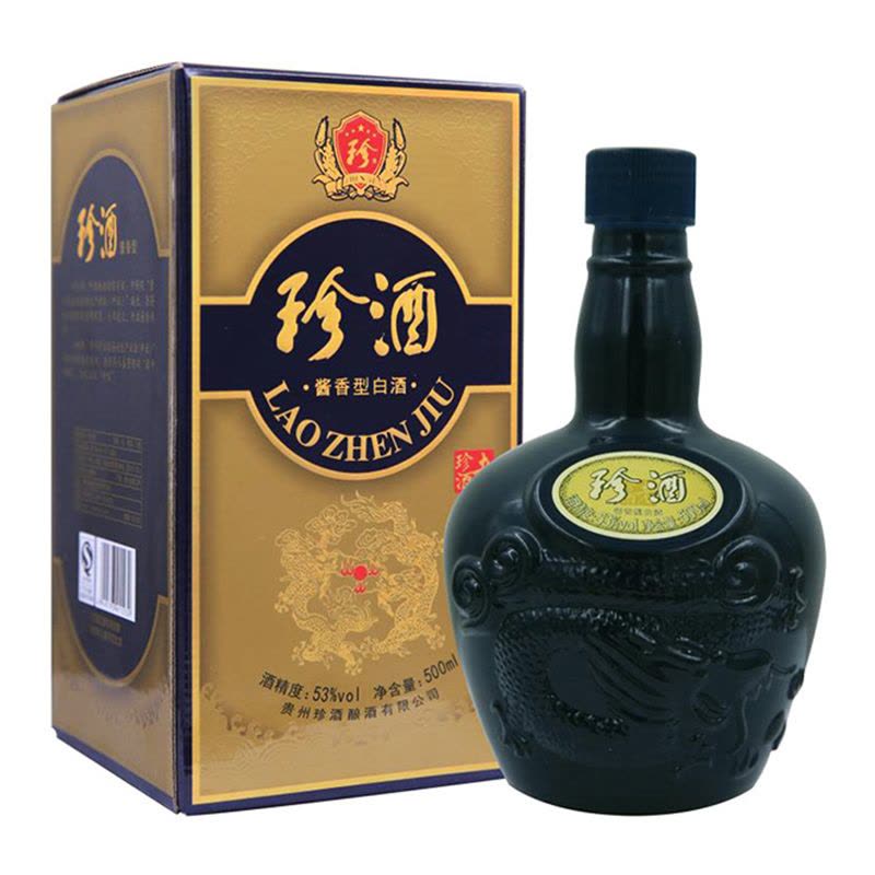 珍酒老珍酒53度500ml单瓶装酱香型白酒【价格图片品牌报价】-苏宁易购