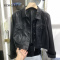 NEW LAKE欧货皮衣外套女小众短款夹克2024春新款pu皮机车服小个子上衣