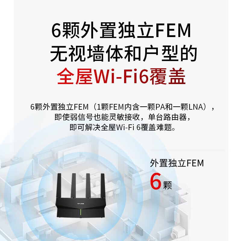 TP-LINK AX5400千兆无线路由器WiFi6 5G双频高速网络Mesh路由 游戏路由 智能家用穿墙 XDR5410易展版·玄鸟