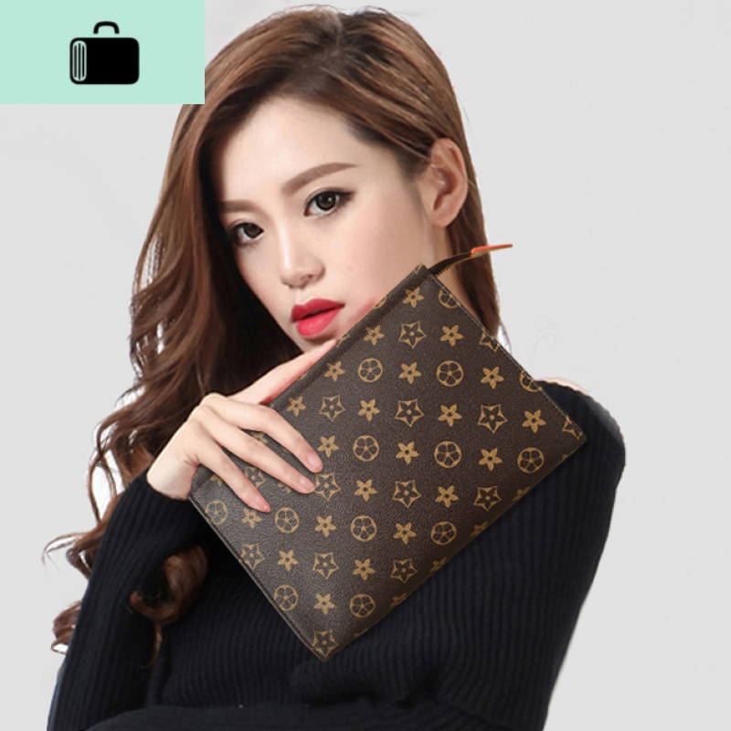 手拿包女韩版新款大容量手抓包简约信封包百搭印花小手包零钱包包new