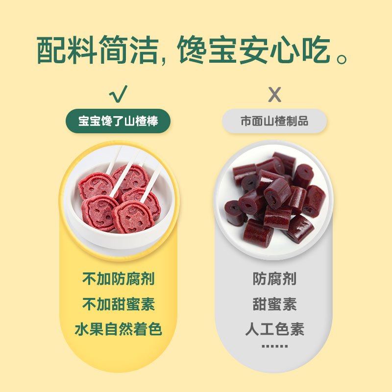 宝宝馋了儿童零食水果条蓝莓山楂棒棒糖单盒装68g