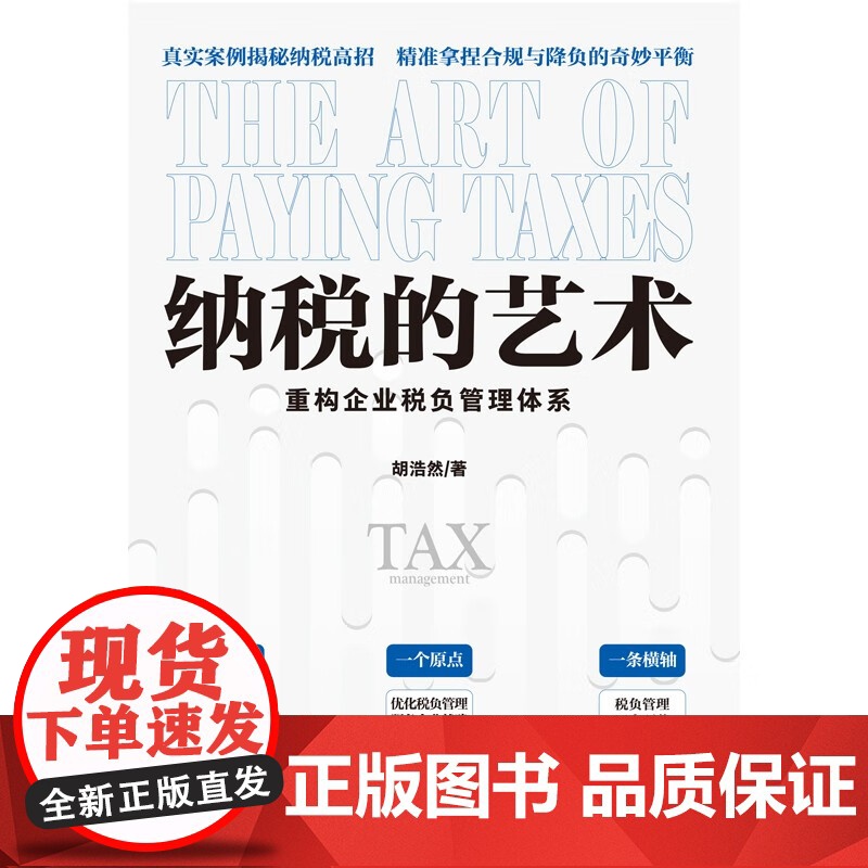 纳税的艺术 胡浩然 著 管理高清大图