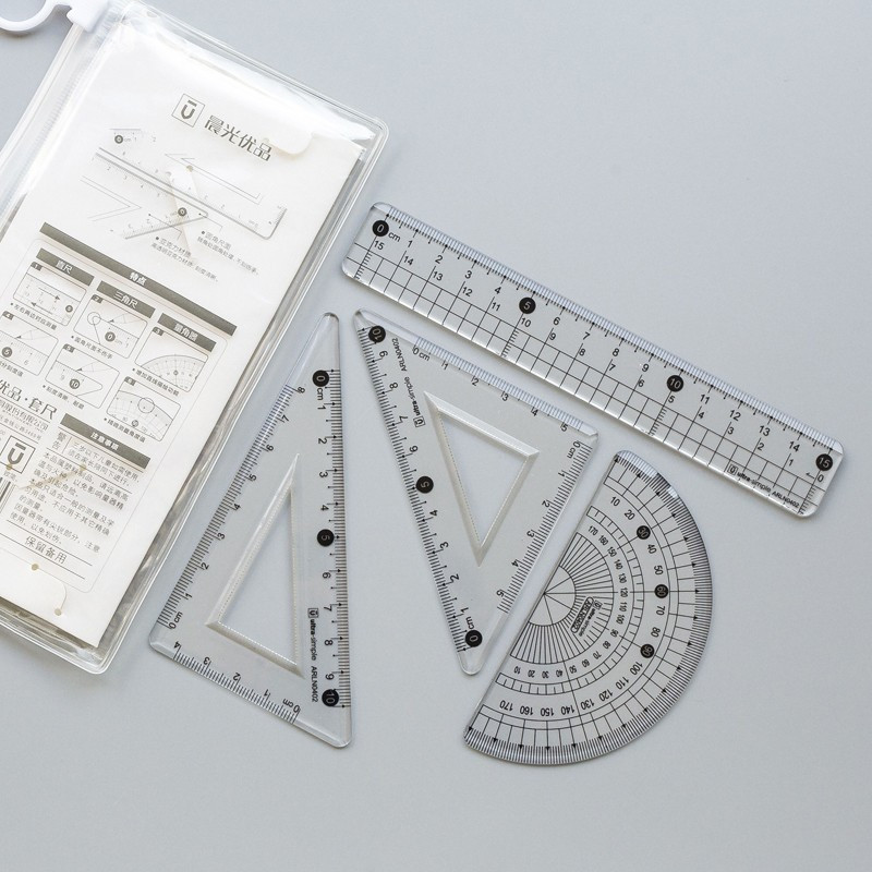 晨光直尺格尺圆角不锈钢办公文具arln040210套装视频