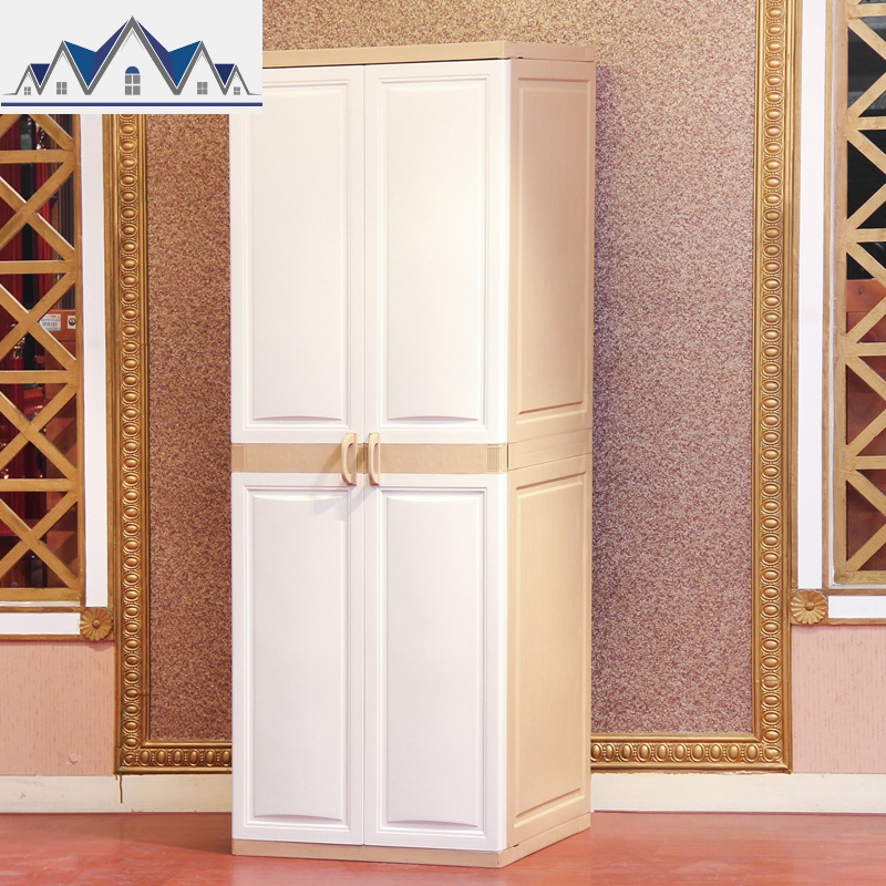 双桥加厚双开式宝宝衣柜橱塑料储物柜婴儿柜子整理柜儿童收纳柜 三维工匠高清大图