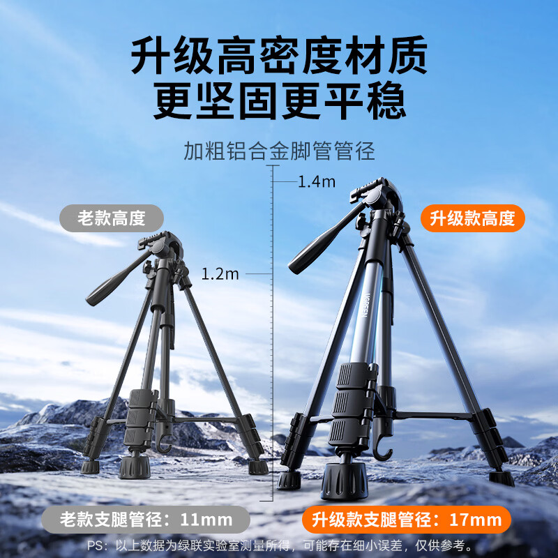 绿联 LP661 相机三脚架 1.45 米款高清大图