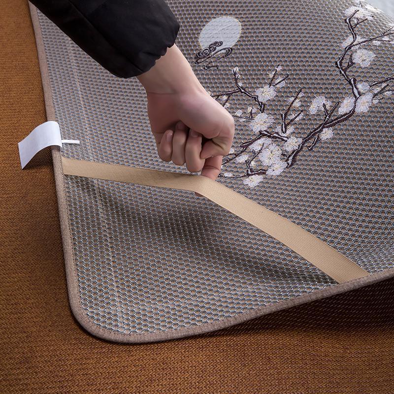 藤席凉席三件套1.8m床1.5米席可折叠夏季双人空调软席子_1_496高清大图