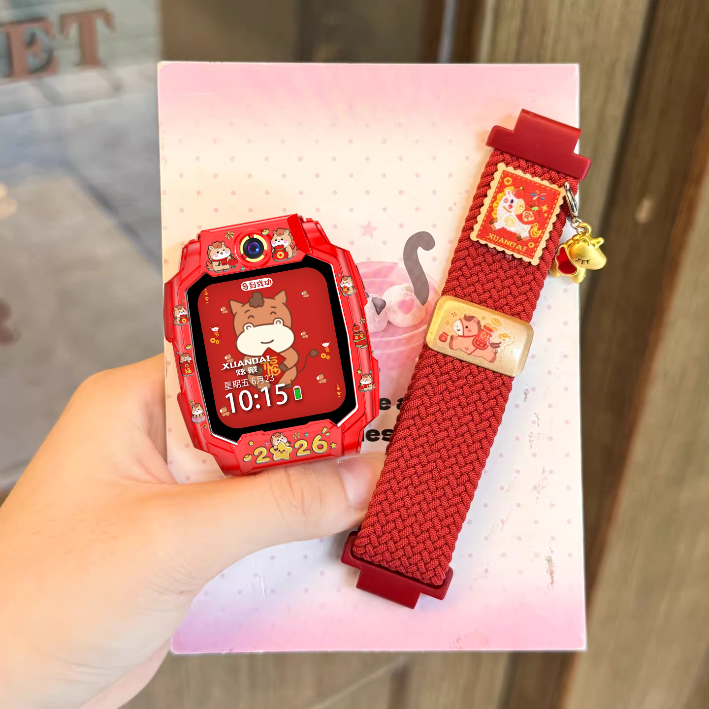 适用小天才电话手表表带Z10/Z9可爱挂脖Z11新款Z8Z7S保护套3139B高清大图