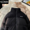 HLCOMAN情侣棉衣冬季加厚羽绒棉服高级感玉米格拼接立领棉袄潮牌男装外套