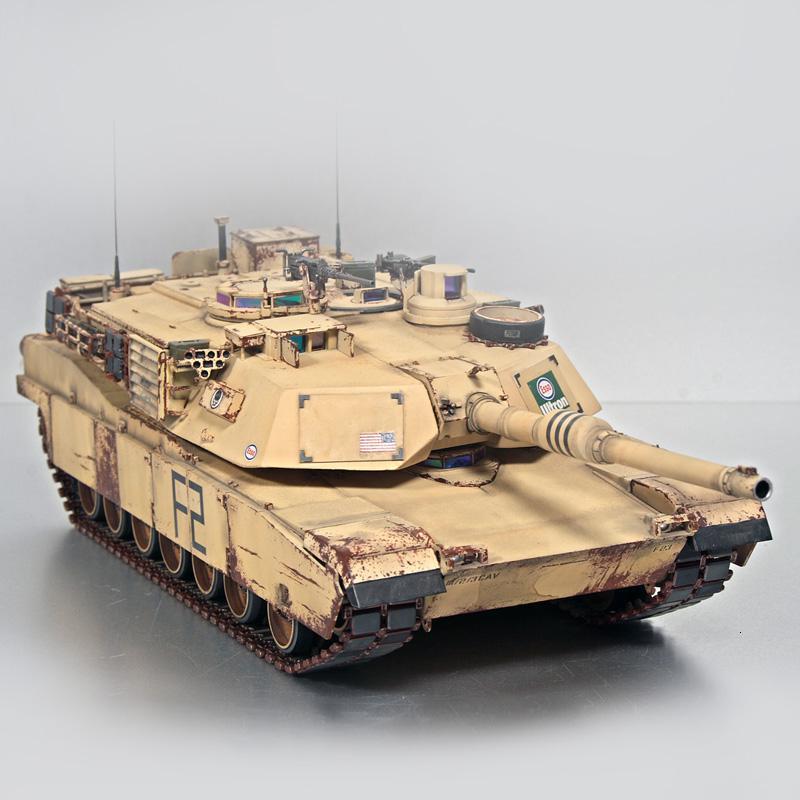小号手二战美军m1a2坦克模型仿真135履带式m1a1拼装坦克世界军事模型