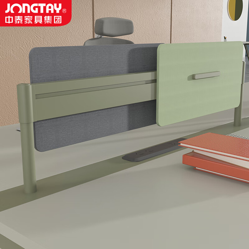 中泰(jongtay)四人位办公桌简约现代屏风隔断员工卡座办公室电脑桌2.4米 J-OKE-GA24高清大图