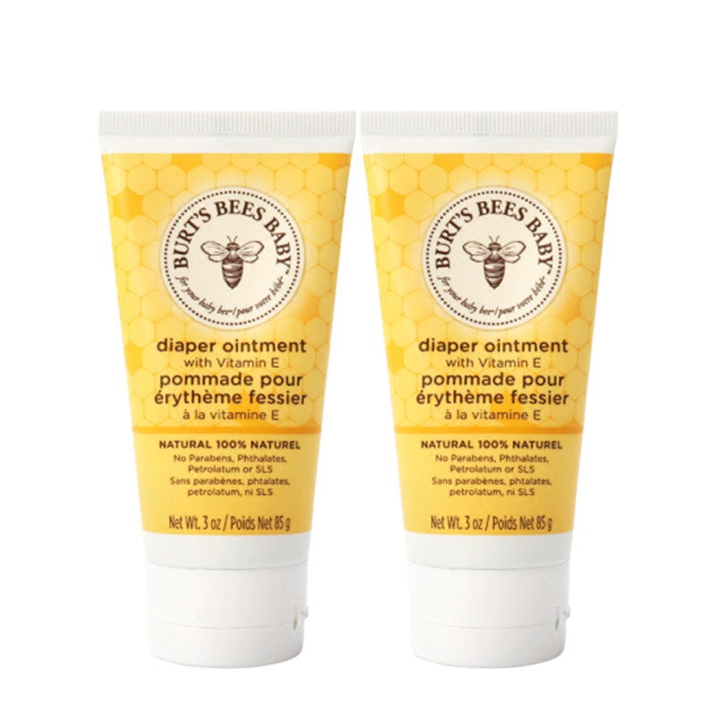 美国进口 Burt’s Bees(伯特小蜜蜂) 宝宝天然舒缓护臀膏 新生儿 1岁红屁股pp霜婴儿护臀膏 85g*2支装