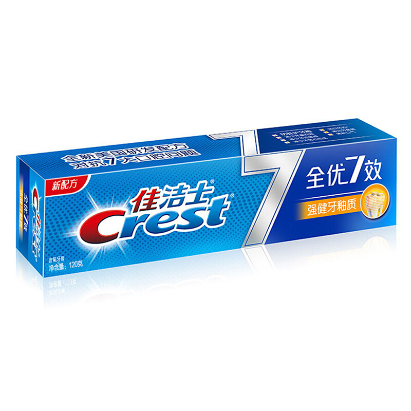 佳洁士全优7效 强健牙釉质 牙膏 120克 6903148247792 36个/包 单位:包