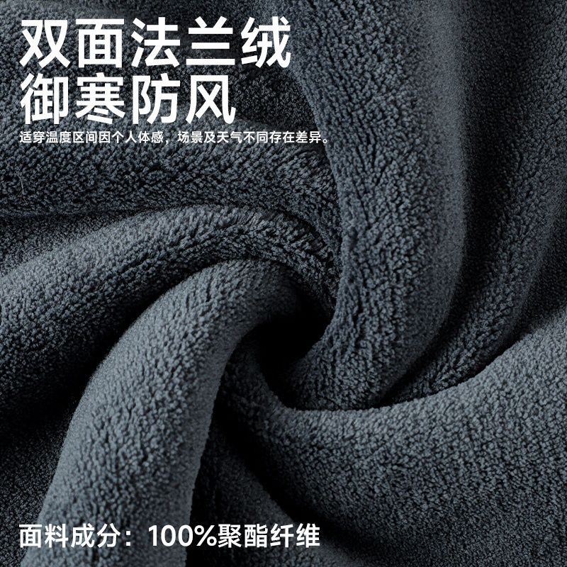 浪莎男士睡衣冬季加绒加厚保暖珊瑚绒秋冬款法兰绒男款家居服套装高清大图